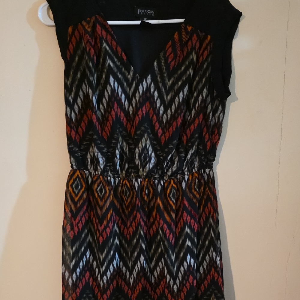 Stylish Multicolor Chevron Dress